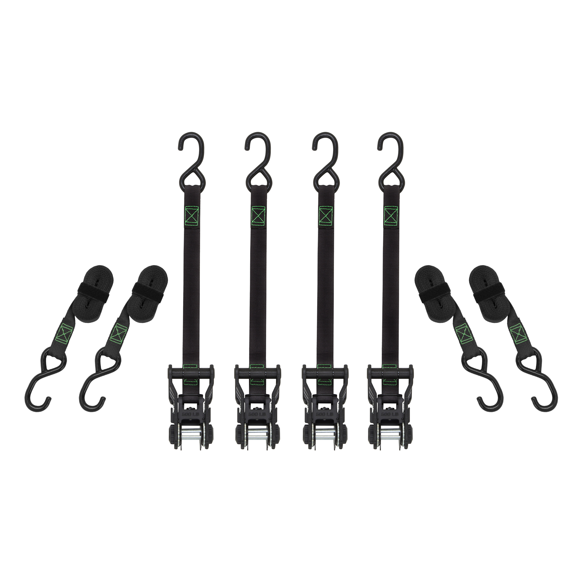 SmartStraps 14ft. Tactical Ratchet Tie-Downs, 4-Pk., 1500-Lb. Breaking Strength, 500-Lb. Working Load, Model# 4630